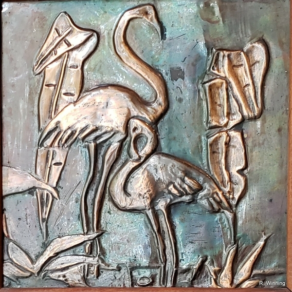 COPPER FLAMINGOS